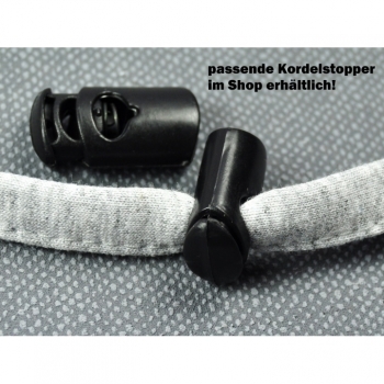 Kaufen Kordel Schnur Hoodieband flach grau durchgenäht Breite  5mm für Jacken, Hoodies, Kaputzen, Taschen.... Bild 4