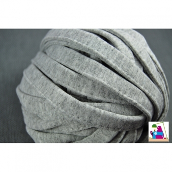 Kaufen Kordel Schnur Hoodieband flach grau durchgenäht Breite 1 cm für Jacken, Hoodies, Kaputzen, Taschen.... Bild 3