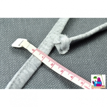 Kaufen Kordel Schnur Hoodieband flach grau durchgenäht Breite 1 cm für Jacken, Hoodies, Kaputzen, Taschen.... Bild 4