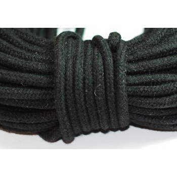 Kaufen Baumwollkordel Durchmesser 4mm Farben schwarz weiss Meterware. Bild 2
