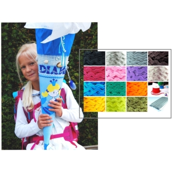Kaufen Zackenlitze Wellenband 5mm für Schultüten Kissen verschönern dekorieren. Bild 2
