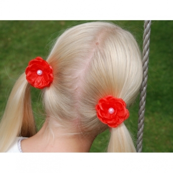 Kaufen 1St. Haargummi Haarschmuck für Mädchen "PePa" rot blau mint rosa flieder pfirsich. Bild 11