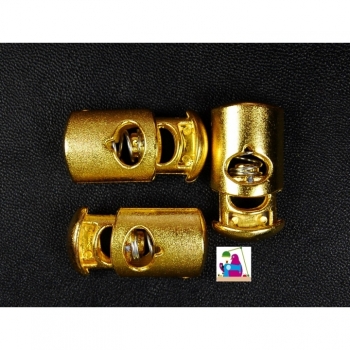 Kaufen Kordelstopper Stopper 5mm Goldoptik für Schnur oder Kordel. Bild 3