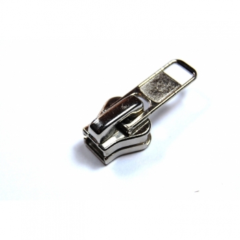 Buy 1 St. Zipper Schieber für reißverschluss mit Kunststoffzahn 10mm, Num10 Nickel hell für reparatur oder Umtausch. Picture 4
