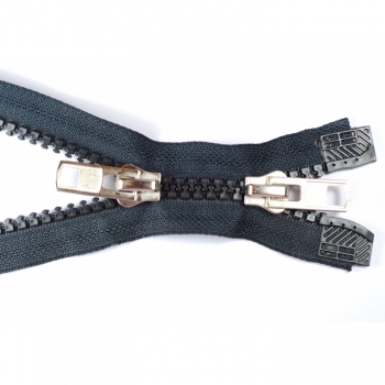 Kaufen 1 St. Zipper Schieber für reißverschluss mit Kunststoffzahn 10mm, Num10 Nickel hell für reparatur oder Umtausch. Bild 2