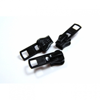 Kaufen 1 St. Zipper Schieber für Reißverschluss mit Kunststoffzahn 10mm, Num10 schwarz für reparatur oder Umtausch. Bild 3