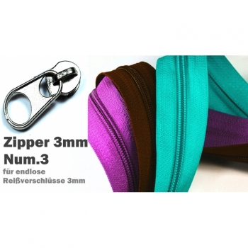 Buy Zipper Schieber 3mm . Picture 1