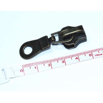 Kaufen 1St Zipper für Metall Reißverschluss 8mm Num.8 Typ 1 Umtausch oder Reparatur antik. Bild 5