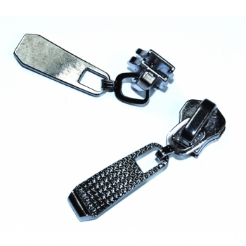 Kaufen 1St Zipper für Metall Reißverschluss 8mm Num.8 Typ 3 Umtausch oder Reparatur oxid. Bild 3