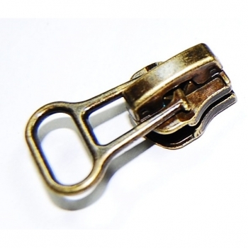 Kaufen Ersatz Zipper für Reißverschlüsse mit Metall Zahn 5mm, Num.5 antik oxid. Bild 4