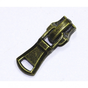 Kaufen Ersatz Zipper für Reißverschlüsse mit Metall Zahn 5mm, Num.5 antik oxid. Bild 5