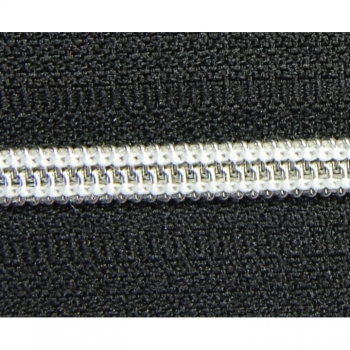 Buy Metallisierter teilbarer Reißverschluss Länge 65cm Spirale 5mm, Num.5 gold silber. Picture 6