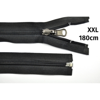 Wendbarer teilbarer Reißverschluss 180cm  N7 7mm schwarz