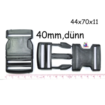 Steckschnallen aus Kunststoff Breite 40mm schwarz 