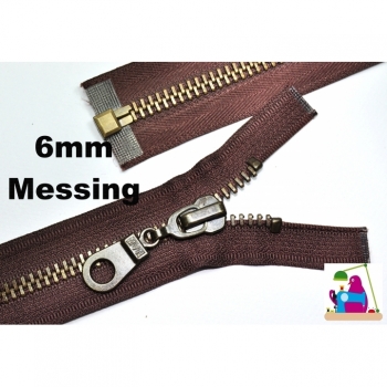 Kaufen Reißverschluss Metalzahn 5mm, Num.5 Länge 60cm teilbar nicht verstärkt schwarz braun. Bild 3