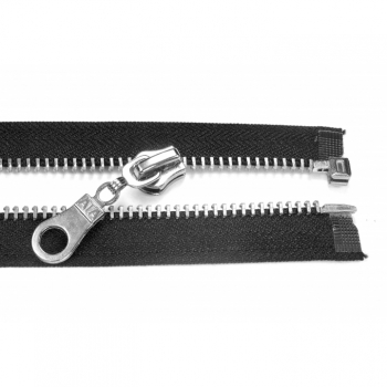 Buy Reißverschluss Metalzahn 5mm, Num.5 Länge 65cm teilbar, nicht verstärkt schwarz braun messing nickel. Picture 3