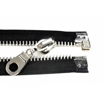 Kaufen Reißverschluss Metalzahn 5mm, Num.5 Länge 65cm teilbar, verstärkt schwarz braun messing nickel. Bild 3
