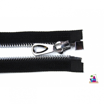 Kaufen Reißverschluss Metalzahn 8mm, Num.8 Länge 100cm teilbar schwarz . Bild 3