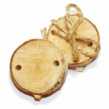 Kaufen 1St. Holzscheiben Baumscheiben Wood disk Ø ca.4,5cm rund Eiche Birkenscheibe Mixpacket Stärke ca.1cm Frühlingsdeko Osterdeko . Bild 3
