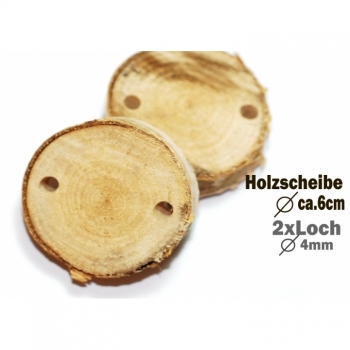 Buy 1St. Holzscheiben Baumscheiben Wood disk Ø ca.6cm rund Eiche Birkenscheibe Mixpacket Stärke ca.1cm Frühlingsdeko Osterdeko . Picture 1