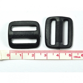 Kaufen Stopper Schieber Regulator Breite 20mm Farbe schwarz Kunststoff. Bild 2