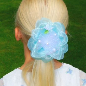 Buy 1St. Haargummi Haarschmuck Zopfhalter blau türkis Haarschmuck für Hochzeit Haarschmuck Blume Haargummi für Mädchen Haarschmuck Kommunion. Picture 9