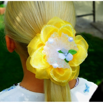 Kaufen 1St. Haargummi Haarschmuck Zopfhalter blau türkis Haarschmuck für Hochzeit Haarschmuck Blume Haargummi für Mädchen Haarschmuck Kommunion. Bild 8