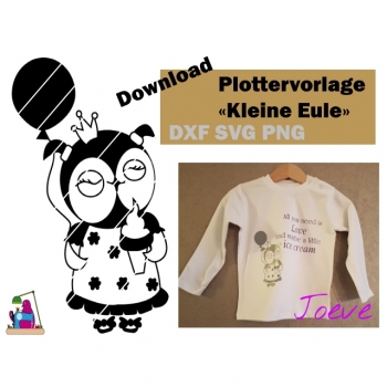Kaufen Plotterdatei Eule Eis Geburtstag SVG DXF sofort download. Bild 1
