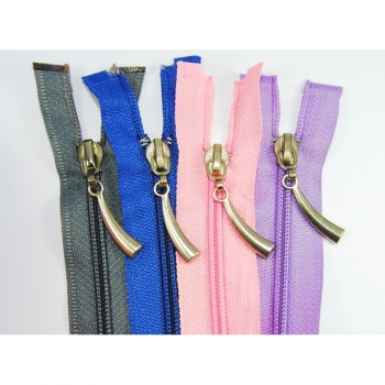 Zipper divisible length 45cm spiral 5mm motif zipper "Horn" 25 colors jackets zipper zipper for jacket sewing
