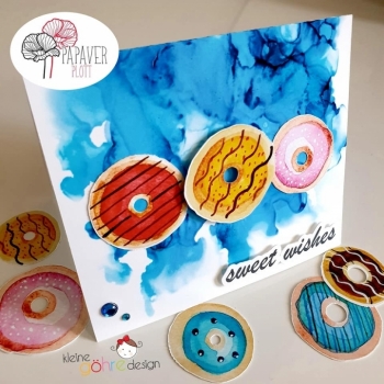 Buy Digi Stamps Clipart Sweet Donuts PNG JPG Scrapbooking Happy Birthday Einladungen für Druck. Picture 8