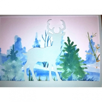 Kaufen Digi Stamps Watercolor Clipart "Magic Forest" PNG JPG 300 dpi Weihnachtskarten Scrapbooking. Bild 3