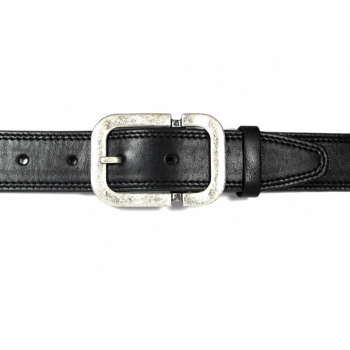 Men´s leather belt black length 110cm width 4cm
