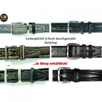 Buy Herren Ledergürtel Länge 130cm Breite 3,5cm schwarz classic. Picture 2