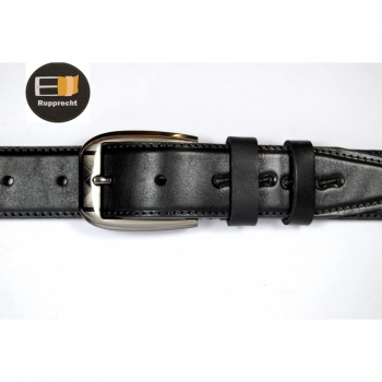 Classic black mens leather belt length 130cm width 3,5cm