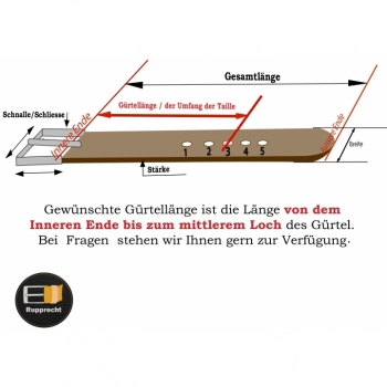 Buy Unisex Ledergürtel Länge 115cm Breite 3,5cm braun. Picture 2