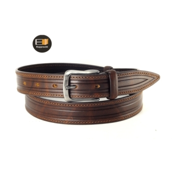 Boho leather belt for men or women unisex length 126cm width 3,5cm 