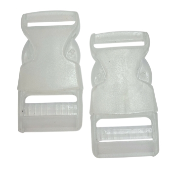Kaufen Steckschnalle 25mm  weiß Plastik für Rucksack Tasche Steckschließe Kurzwaren Nähzubehör. Bild 2
