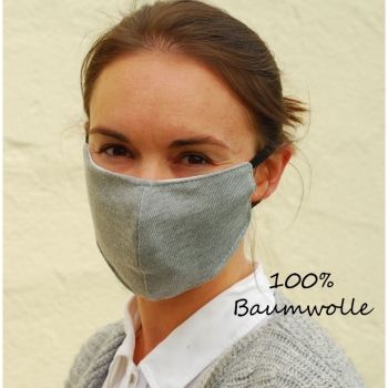 Kaufen SALE! Behelfsmaske Mundbedeckung Maske Atemmaske Baumwolle maske mundschutz grau schwarz handmade maske face mask gesichtsmaske mundschutz. Bild 1