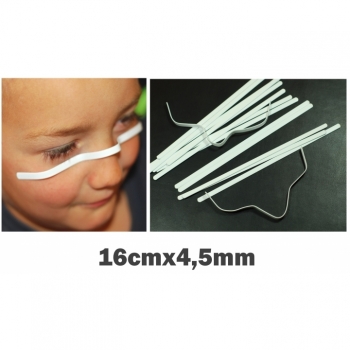 Nose clip for face mask, auxiliary mask, respiratory mask, suitable for children and adults, white plastic-coated DIY mask