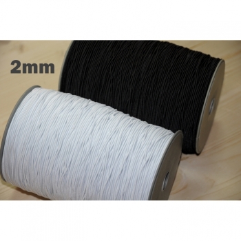 Kaufen Gummikordel 2mm schwarz oder weiss für DIY Mundschutzmasken weich kochfest hutgummi gummiband gummilitze elastikkordel elastikband elastic. Bild 2
