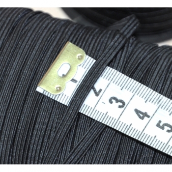 Buy REDUZIERT!Gummilitze 5mm schwarz,  für Mundschutzmasken gummiband elastikband gummikordel 5mm wäschegummi elastic ribbon elastic trim elastic cord sew. Picture 2