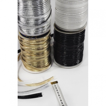 Buy Paspel Paspelband aus Kunstleder in gold silber weiss und schwarz für deine DIY Näheprojekte Tasche nähen, Jacke nähen. Picture 7