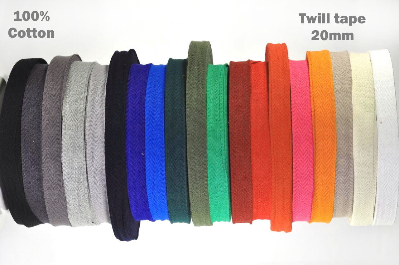 25 mm x 25 m sehr hochwertig Schrägband aus Baumwolle cremefarben