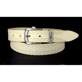 leather belt for men beige Length 115cm Width 3,5cm vintage metal buckle, gift for him, birthday gift ideas, gift for men, wedding gift