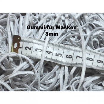 Buy Gummiband 3mm weiss. Picture 1