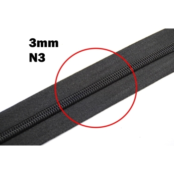 Kaufen Zipper 3mm Slider Schieber für endlose Reißverschlüsse schwarz. Bild 2