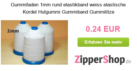 Gummibänder - Gummikordel Hutgummi: Gummifaden 1mm rund elastikband weiss  elastische Kordel Hutgummi Gummiband Gummilitze Elastikband (0.24 EUR)